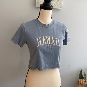 A light blue Brandy Melville crop top